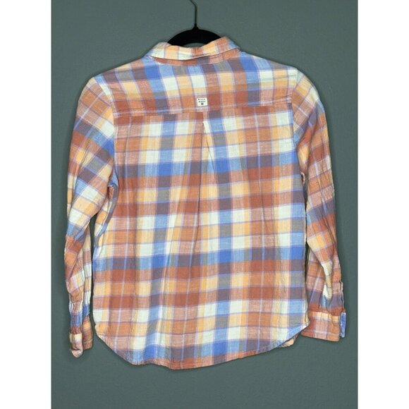 Billabong Big Girls Large LS Plaid Button-Up Flannel Surfer Beach Shirt - Picture 2 of 8